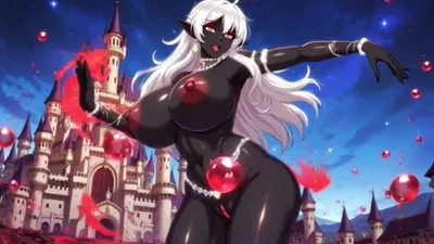 FantasyZone's Dark sorceress Ai animation - Topless & Sexy Dancing with Big Boobs and a magician twist!