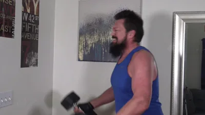 JamiestoneXXX losesweight and freeweights her way to fitness with a bevy of beards and intense weighttraining