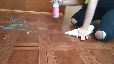 Cleaning up the kitchen with Savage Siren's small tits and filthy mouth