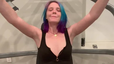 Nerdgibbler gets naughty during a steamy gym workout with some kinky lesbian action