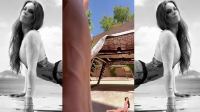 Tattooed goddess oils up & gets a tanning in the sun by TheUnlimitedGroup