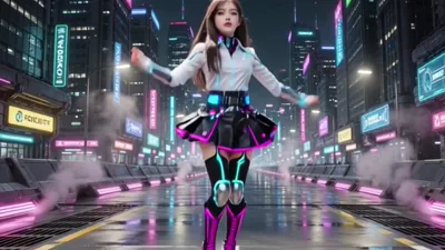 FantasyZone's Dance Animation: A Cyberpunk Melody with Many Vids