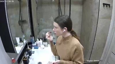 Miranette gets her pretty face done up in a sexy outfit by a voyeur neighbor