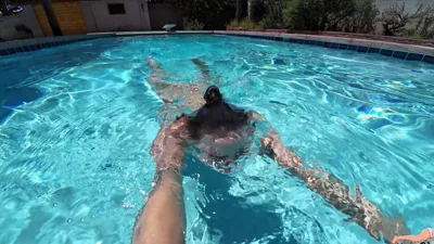 TheUnlimitedGroup goes wild in the pool - underwater fetish & nudity play!