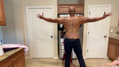TheUnlimitedGroup Black Muscle Worship in the Kitchen: Interracial Kitchen Sex with a Naughty Nude Babe