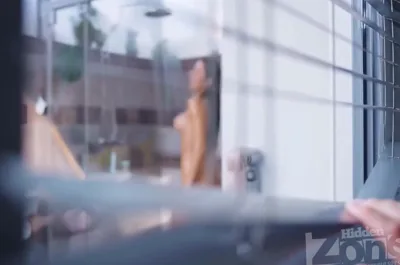 Spycam footage of Ai122 getting naked in the shower in Hidden Zone beachcabin