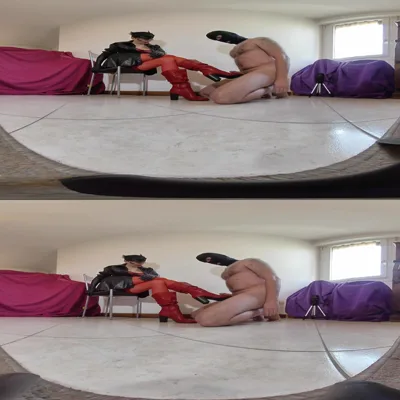 Mature Mistress All In Leather Makes You Submit to Her Booty