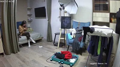 Miranette gets dressed and ready for a night out in this voyeuristic video