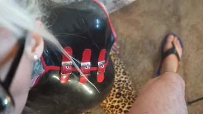 Sabrina Sabrok dominates and throatfucks latex-clad babe Sabrina Sabrok in a wild femdom session