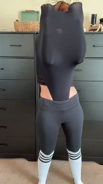 Watch therealemily34's petite body get dominated by her bully in socks and leggings
