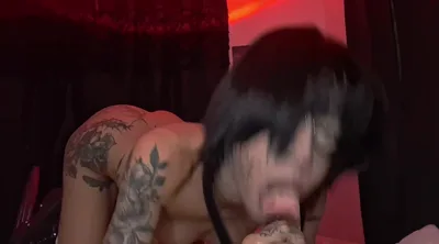ElhaBlack's first time anal: deepthroating, dildo play, and telegram play