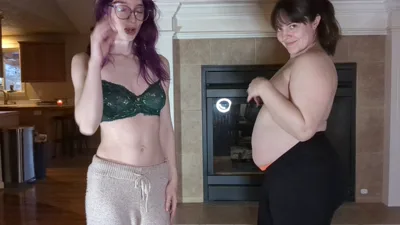 Tawney Manyvids begs for a pregnant lesbian's cheating pussy while Tawney is away