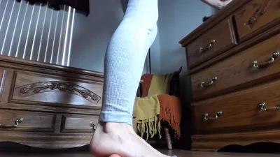 Goddess Miss Jade dominates with her footstomps and ballstomping skills on CBT