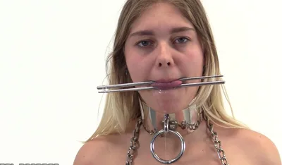 Denise Steel Chopsticks in a metal bondage scene with alternative lifestyle Goths