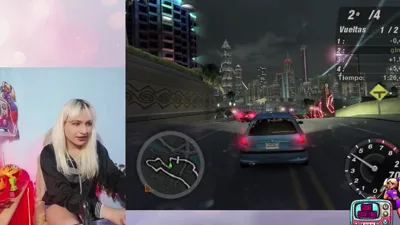 Cute gamer girl Gime Sortino gets pumped by gameplay in Underground 2 - Need for Speed Underground 2