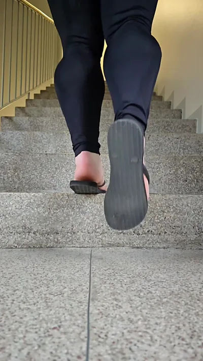 Watch Nothingbutcalves go wild with slow motion stairs & femdom in HD