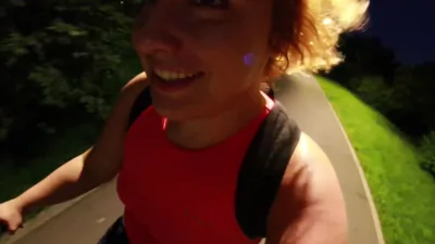 Vasilissa Squirts on a Bicycle with a BBC