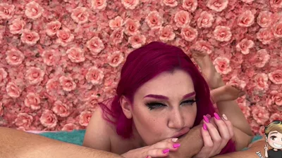 Watch Pink Hair GF get a hot facial from Lily Lou in POV action!