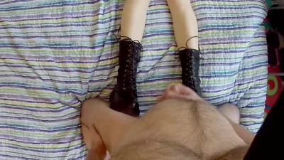 Watch Mature_cunt's POV footjob with army boots and high heels