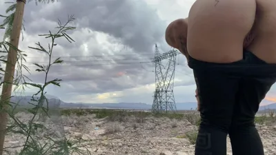 JamiestoneXXX gets her fill on rough roadside sex and creampies
