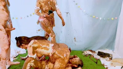 Charlotte Ro gets a naughty double blowjob & wet and messy fun on Easter Sunday