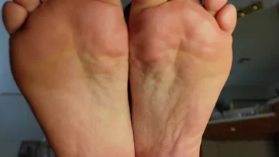 Goddess Miss Jade worships my feet and gives me a footjob in POV
