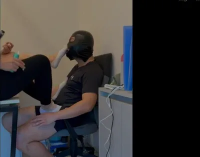 Devil Gc dominates Slave in onlyfans video with feet fetish & domination