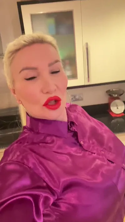 Watch Sophie James in satin & nylons, a kinky onlyfans video of her natural beauty in action!