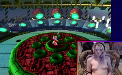 Nerdygirl's wet dream: Let S Play Nude Sonic Adventure Pt 6 with her blonde & sexy gamer friend!
