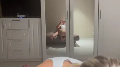 Vik1one's big tits bounce as she rides and sucks her way to orgasm