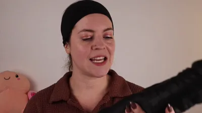 Tawney's Huge Inflatable Dildo Gets Stretched by a Firm Core
