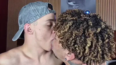 Gabriel Leon & Max Bronson dominate and kiss the skinny dancer's body