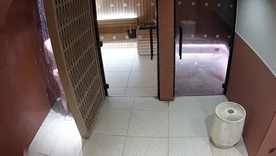Hidden Zone upskirt spycam footage: voyeur shower in beachcabin with upskirt nudism action