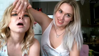 Kaiia Eve teaches me how to wiggle my nose while taboo teaching me how to jerk off