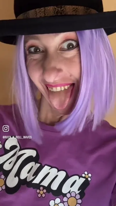 Aka Longtoesally Stormy dominates her submissive with kinky solo play and purple hair
