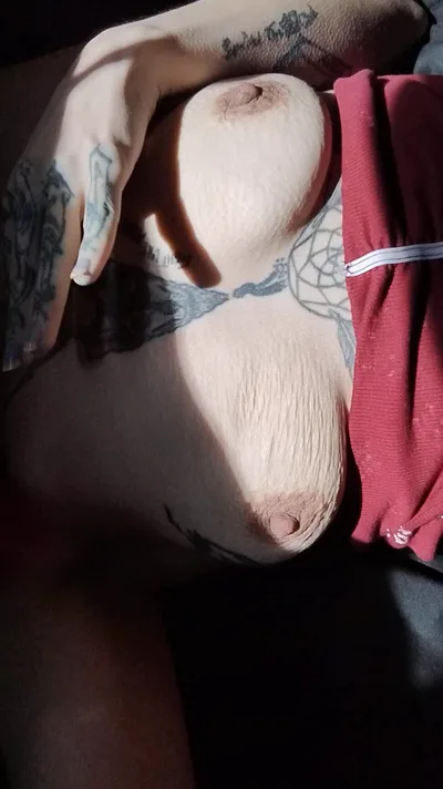 Savage Siren Tanning Her Petite Tits In Window Light While Being a Naughty Milf