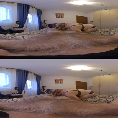 Mature chick chows down on VR food & gives a sloppy BJ