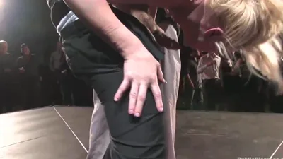 Samantha Sin gets her ass drilled & facialized in public
