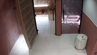 Hidden Zone spycam footage of upskirt voyeurism in beachcabin shower