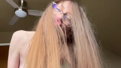 JadenRayne's Long Hair Fetishes with Caresses & Pucker
