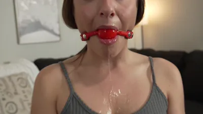 Maddy drools while getting tied up and gagged in her Studios
