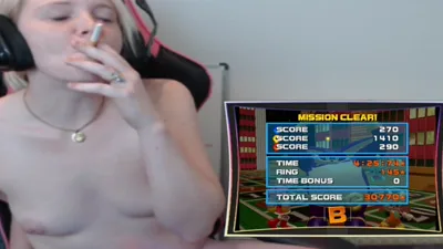 Nerdgibbler plays naughty games with her small tits & sexy body in Episode 6