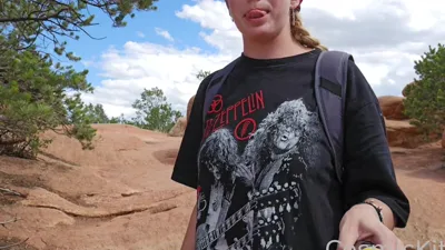 Watch Cosmic Kitti's epic outdoor adventure: Siting, posing, upskirt, and public nudity!