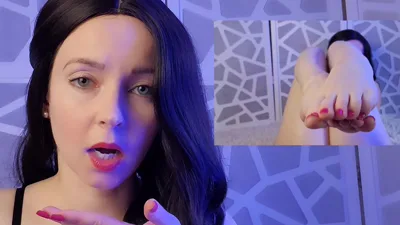 Ashley Bardot challenges you to jerk off while she keeps your eyes on her feet - JOI