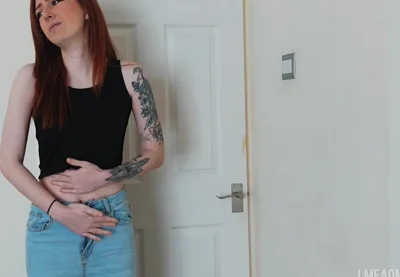 Stepbrother begs for a peed-on pee fetish session with his desperate stepsister