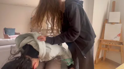 ScarlettandChanel gets a wild ride with some tickling and pussy play
