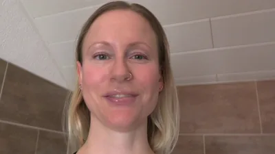 Mary Berry takes a hardcore pounding in the bathroom with a lot of deepthroating and facials
