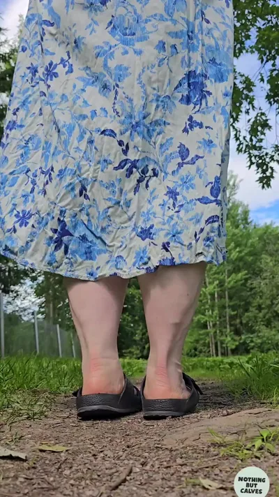 Nothingbutcalves dominates with her long dress and onlyfans exclusive video