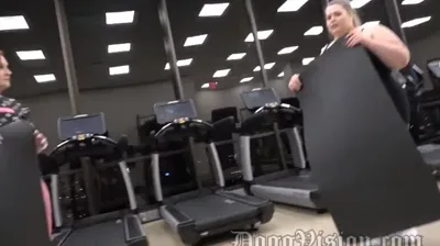 DoggVisionXL's Big Butt BBW Gym Workout with Redhead MILF
