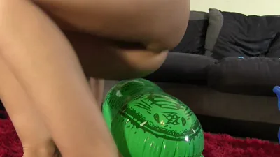 Jess West gets off riding inflatables nonstop with her favorite toys